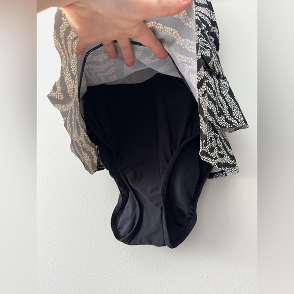 Swim Plus Zebra Print Tankini High-waist Swimsuits Set, Size 14 - Picture 6 of 10